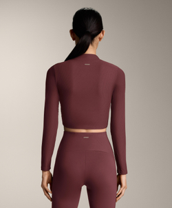 Oysho Футболка с длинными рукавами Comfortlux, бордовый