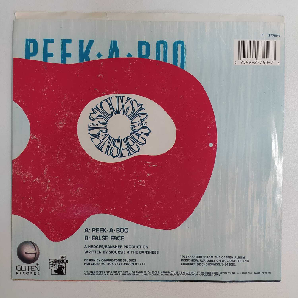 Siouxsie & The Banshees - Peek-A-Boo (США 1988г.) 7", 45 RPM, Single