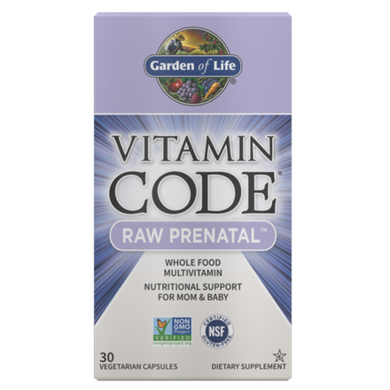Garden of Life, Мультивитамины для беременных и кормящих мам, Vitamin Code RAW Prenatal, 30 вегетарианских капсул