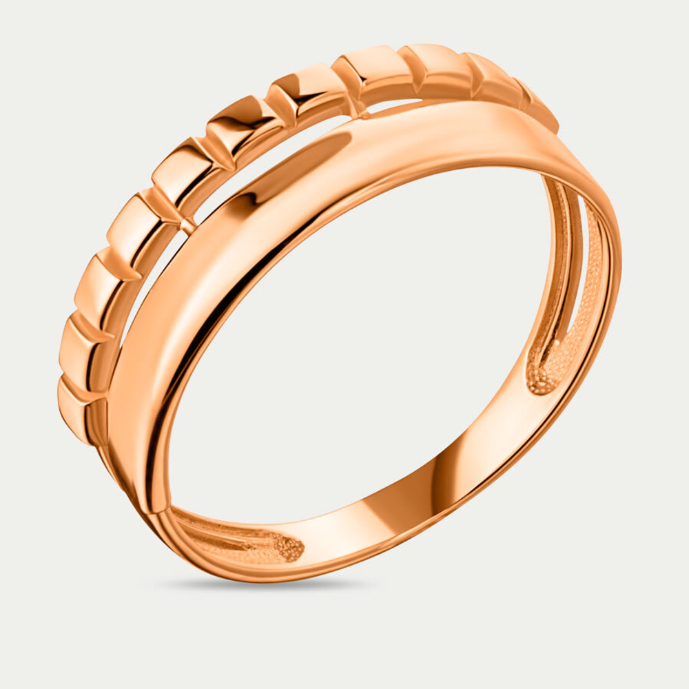 Женское кольцо из розового золота 585 пробы без вставок (арт. 020231-1000)