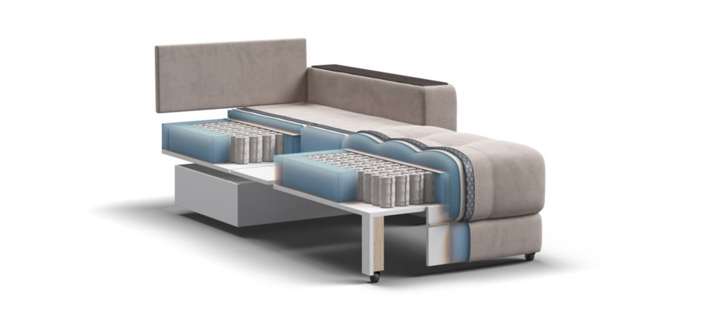 Босс кресло-кровать Велюр Монолит латте