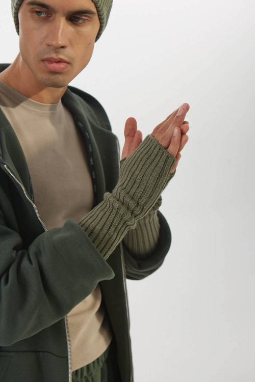 Анорак оверсайз из экомеха, серый