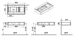 Тумба с раковиной VitrA Origin 90 см L 65673, черный дуб