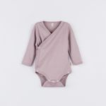 Боди-кимоно с длинным рукавом "Экрю" 0+