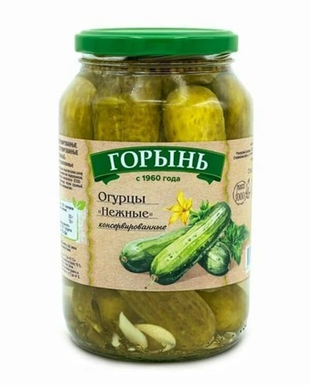 Огурцы "Нежные" 1000г. Горынь