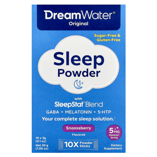 Dream Water, Оригинальный порошок для сна со смесью SleepStat ™, ягоды для сна, 10 пакетиков по 3 г (0,1 унции)
