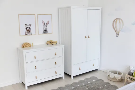 Комод Ellipse Wood 3 ящика Белый