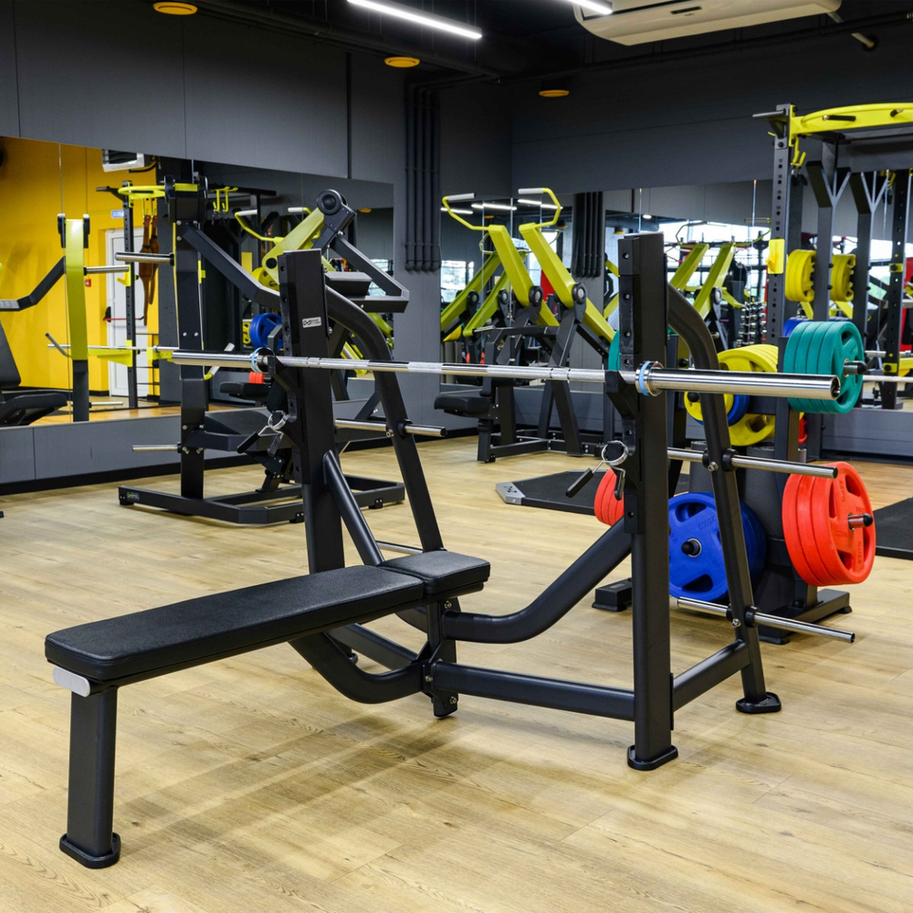 E7043 Скамья-стойка для жима штанги лежа