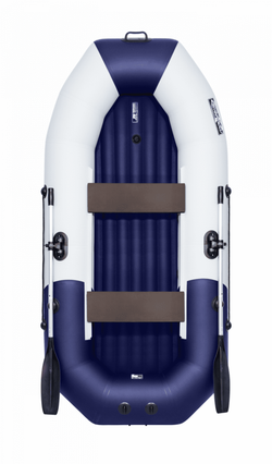 Гребная лодка ПВХ ТАЙМЕНЬ N-270 НД серый-синий
