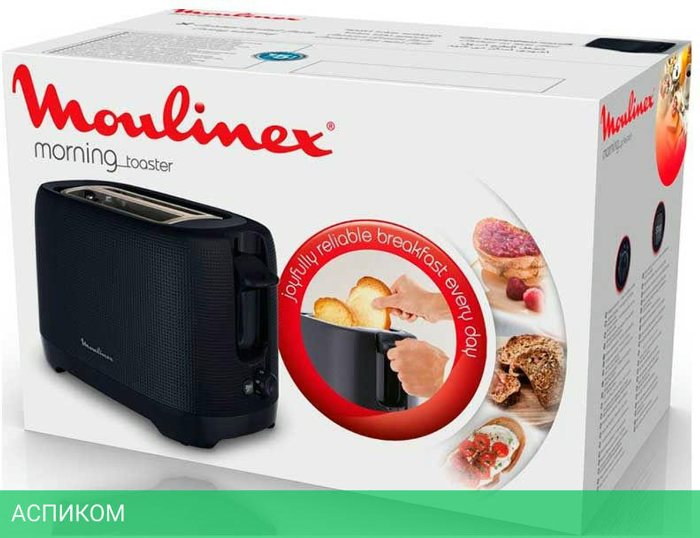 Тостер Moulinex LT2M0810 черный (7211419044)