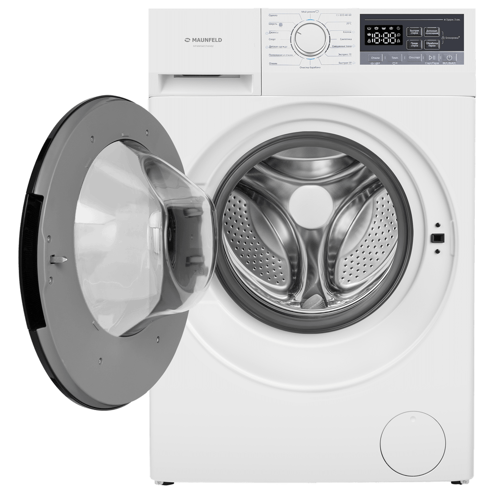 Стиральная машина c инвертором и паром MAUNFELD MFWM148STWH02