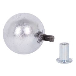 Ручка мебельная Сфера 40 Античное серебро