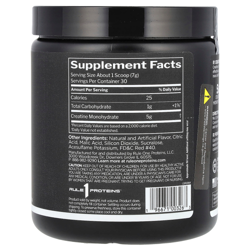Rule One Proteins, креатин, фруктовый пунш, 210 г (7,41 унции)