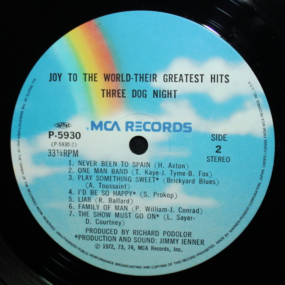 Three Dog Night / Joy To The World - Their Greatest Hits (LP)