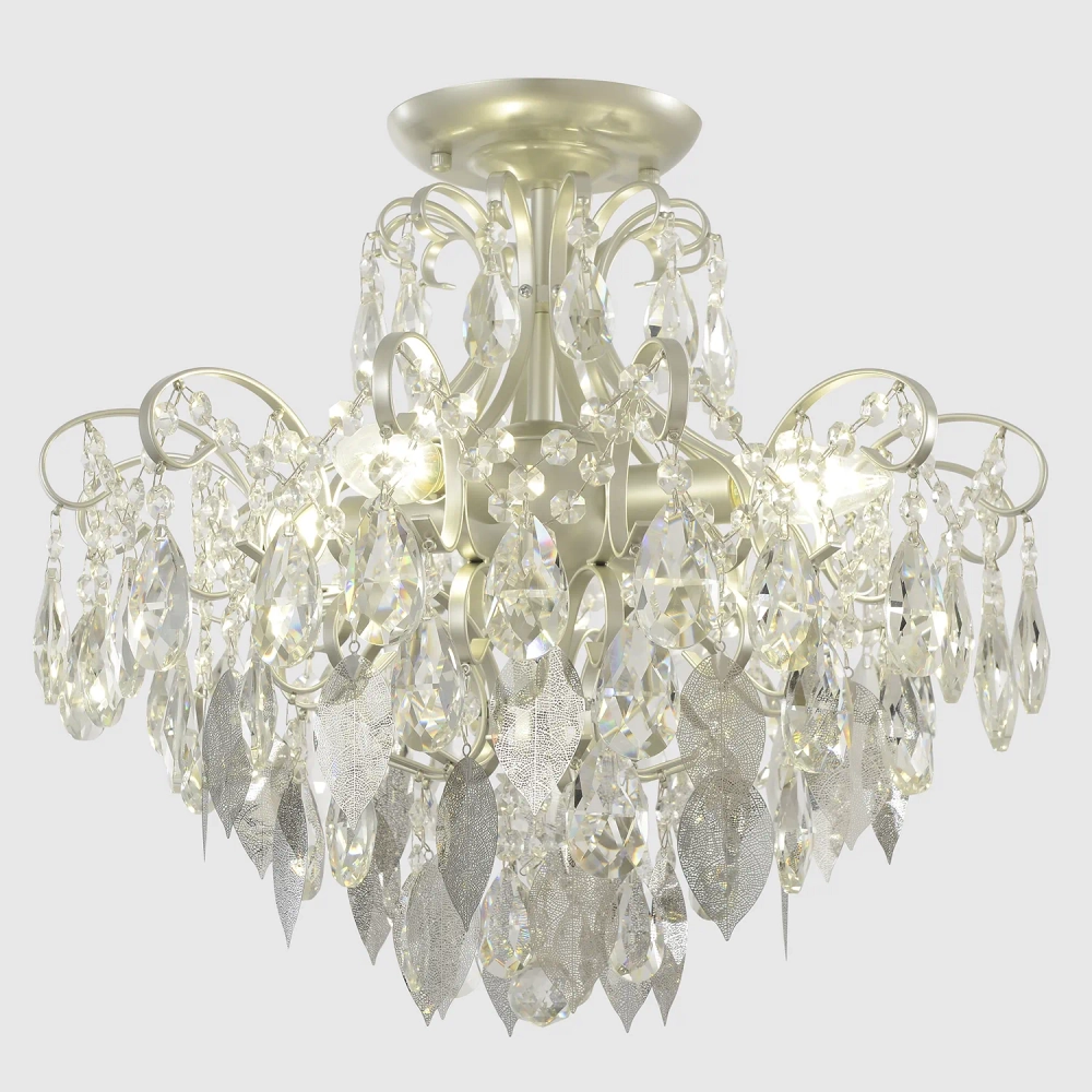 Светильник потолочный Crystal Lux ESMIRALDA PL4 SILVER