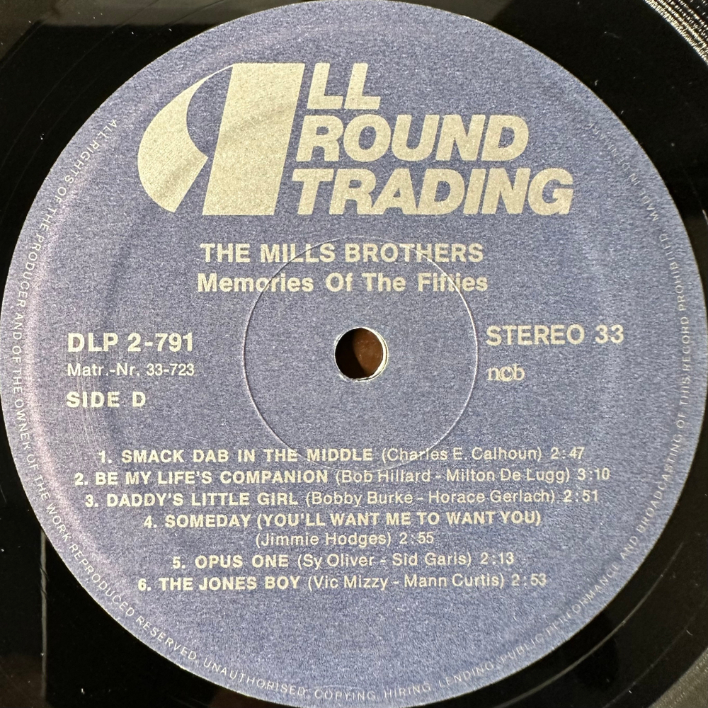 The Mills Brothers ‎– Memories 2LP (Дания)