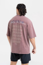 Футболка BOXRAW Poetry In Motion Oversized бордовая