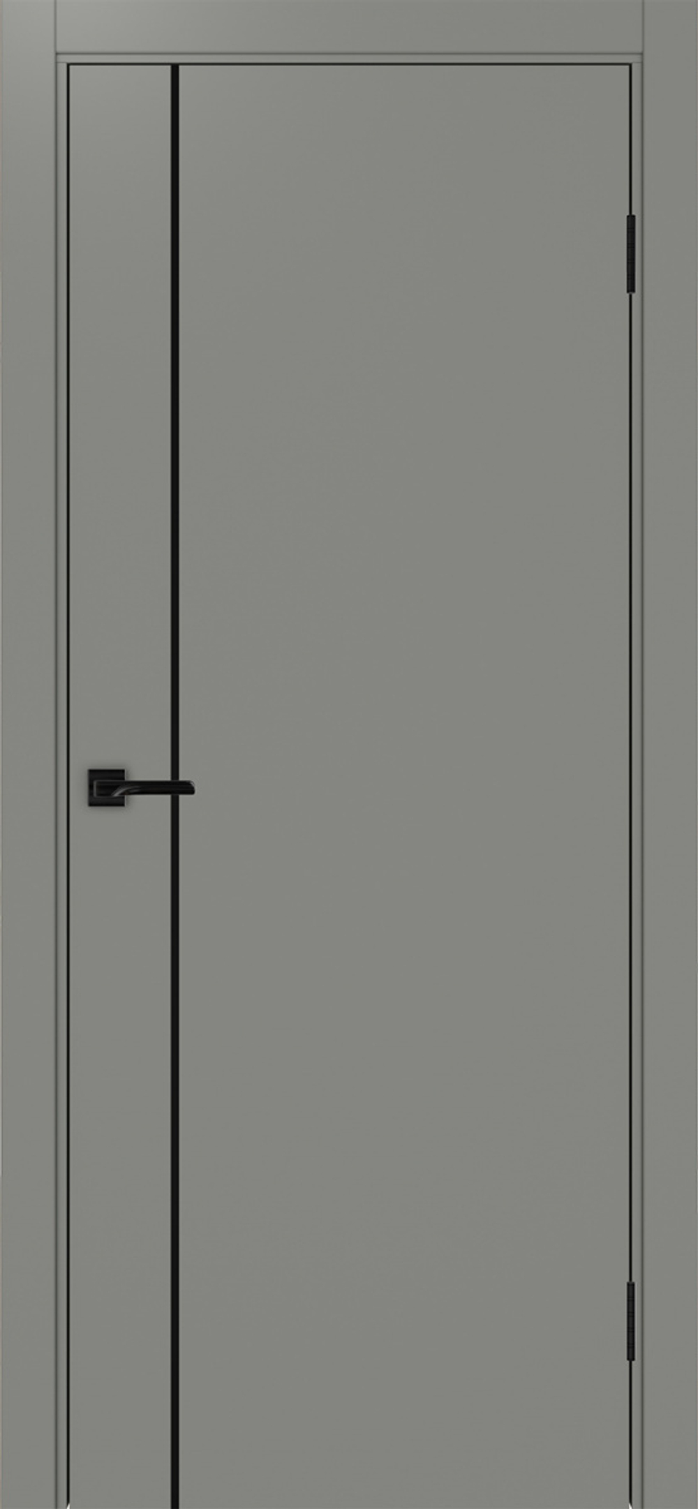 Межкомнатная дверь Optima Porte НЕАПОЛЬ 204 Молдинг SB (чёрный), Чёрная кромка