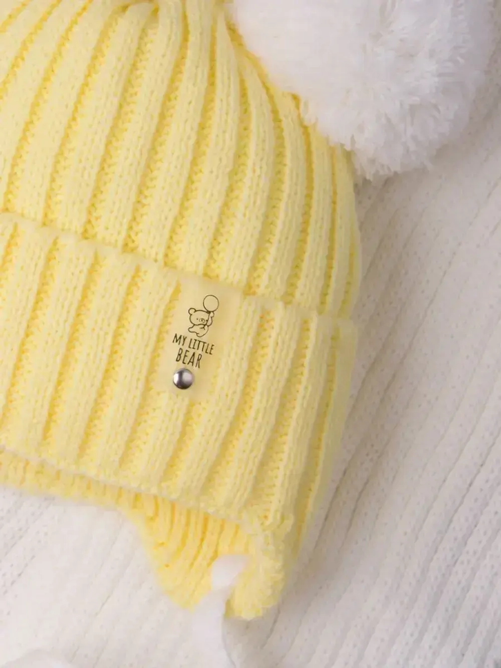 Шапка для девочки осенняя и шарф с ушками