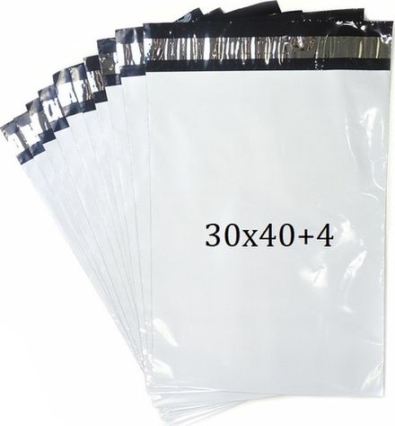 Курьерские пакеты без кармана 30х40+4см, 50мкм (50/500шт)