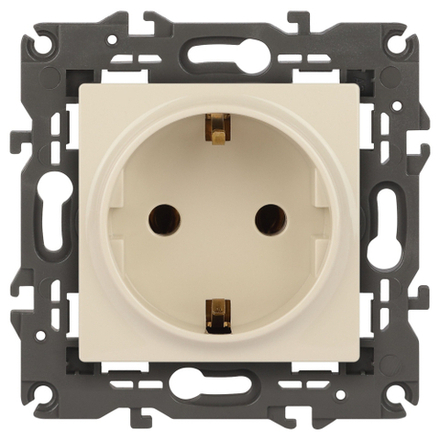 14-2101-02 ЭРА Розетка 2P+E Schuko, 16A-250В, IP20, Эра Elegance, сл.кость