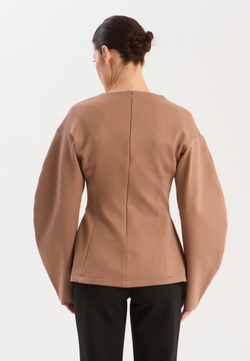 Блуза О-силуэт трикотажная