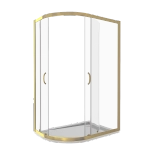 Душевой уголок Good Door JAZZ R-120-C-G стекло прозрачное/профиль золото
