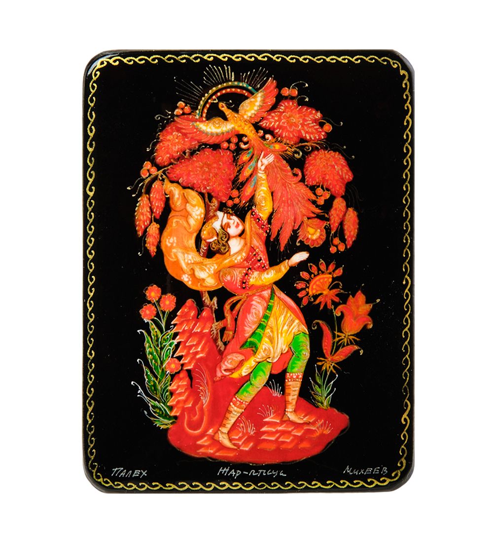 Народные промыслы ШК-19/ 4-L Шкатулка в технике декупаж «Жар-птица» (10х8х3,5)