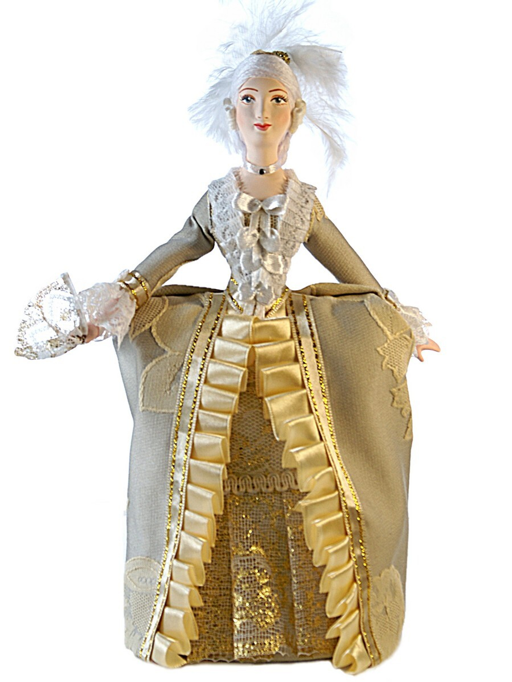 Кукла коллекционная в женском придворном костюме 18 века