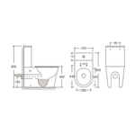 Унитаз SELLA MB напольный, безободковый, черный матовый Ceruttispa CT9865 (605х370х800)