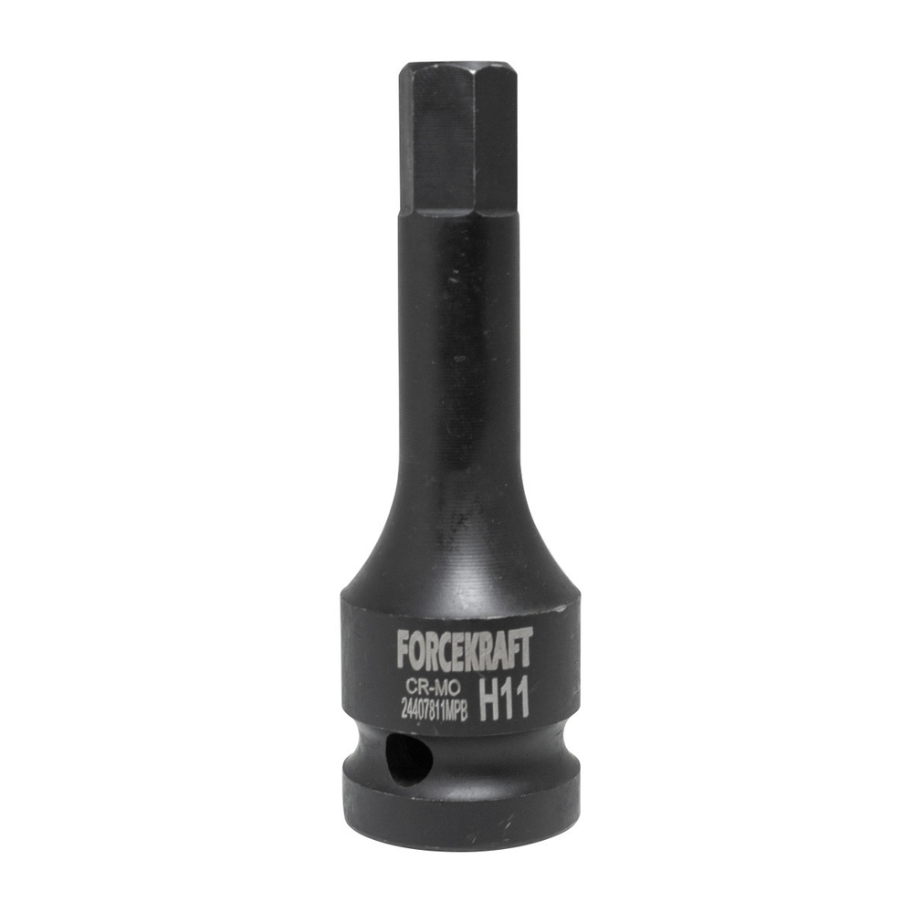 Головка-бита 6-гранная ударная 11мм,1/2'' FORCEKRAFT FK-24407811MPB