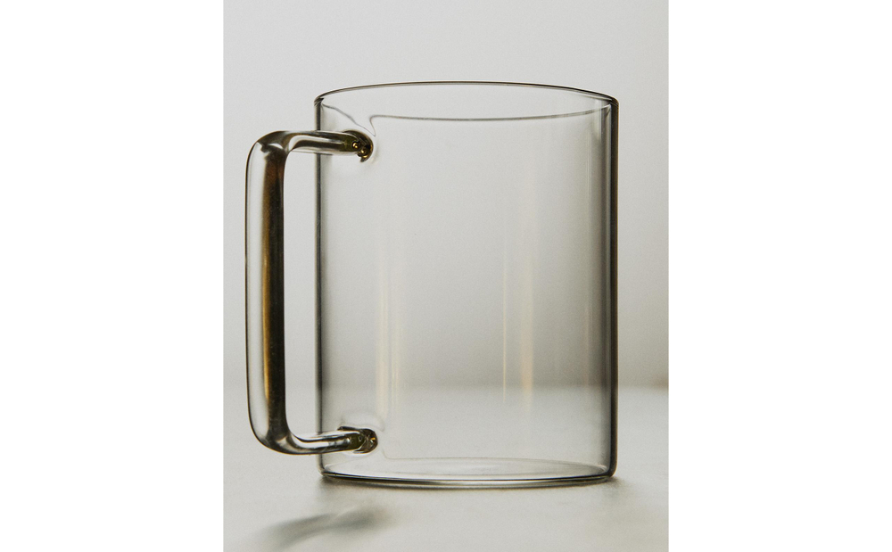 Zara Home чашка из боросиликатного стекла, цвет прозрачный, 12 см