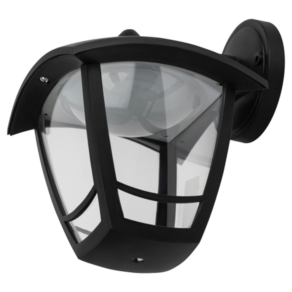 Садово-парковый светильник ЭРА «Дели 2» ДБУ 07-8-002 черный 4-гранный настенный IP44 светодиодный 8Вт 3000K | Садово-парковые светильники
