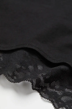 H&M Набор из пяти трусов с кружевом, черный