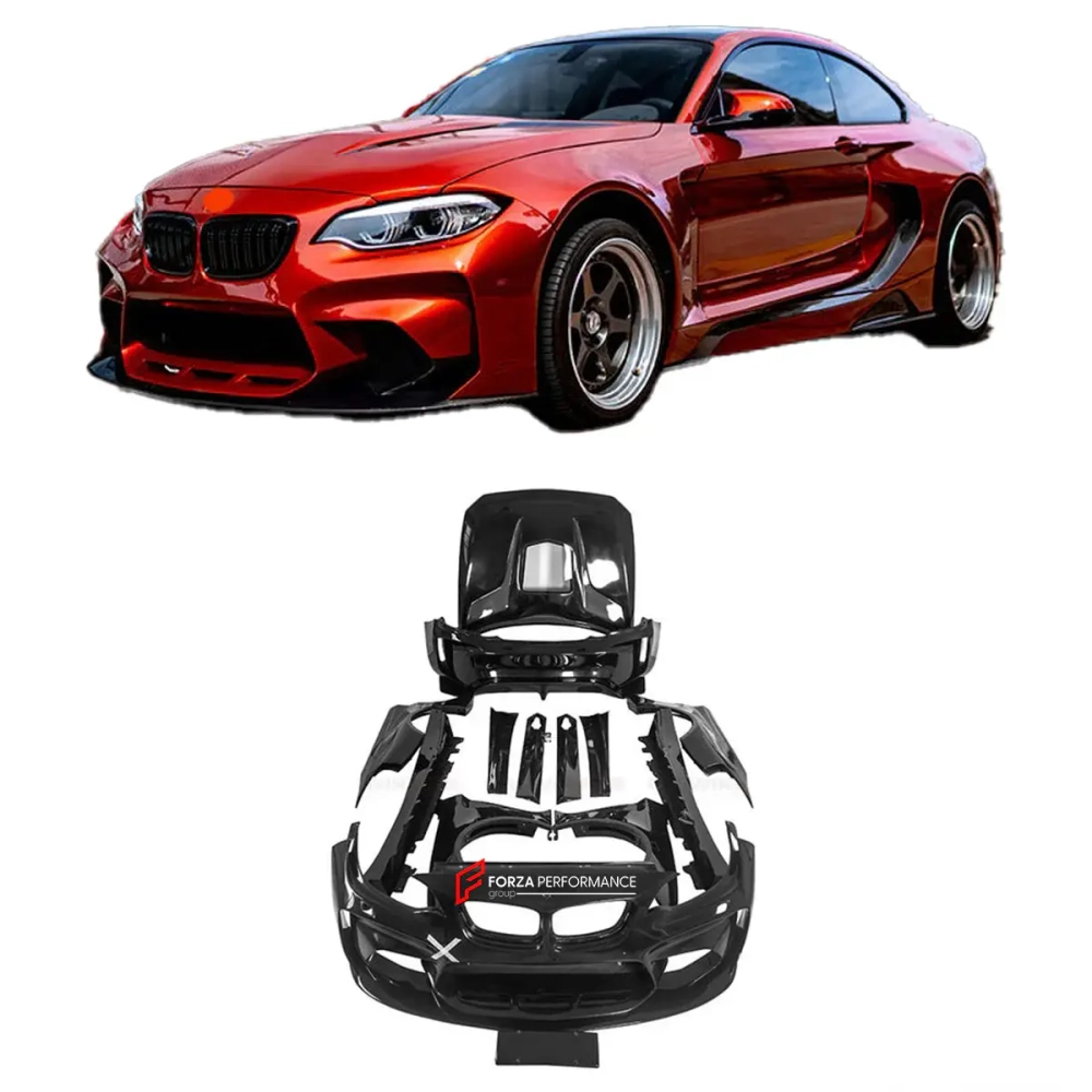 Широкий карбоновый обвес для BMW 2 серии F22 2014-2019 БМВ