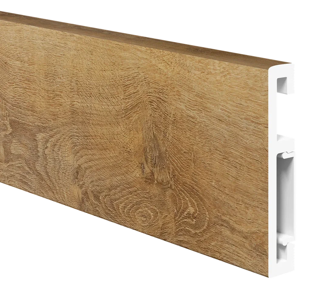 Напольный плинтус ПВХ Foresta Grace Дуб Домм FG 002 2000х70х13 мм