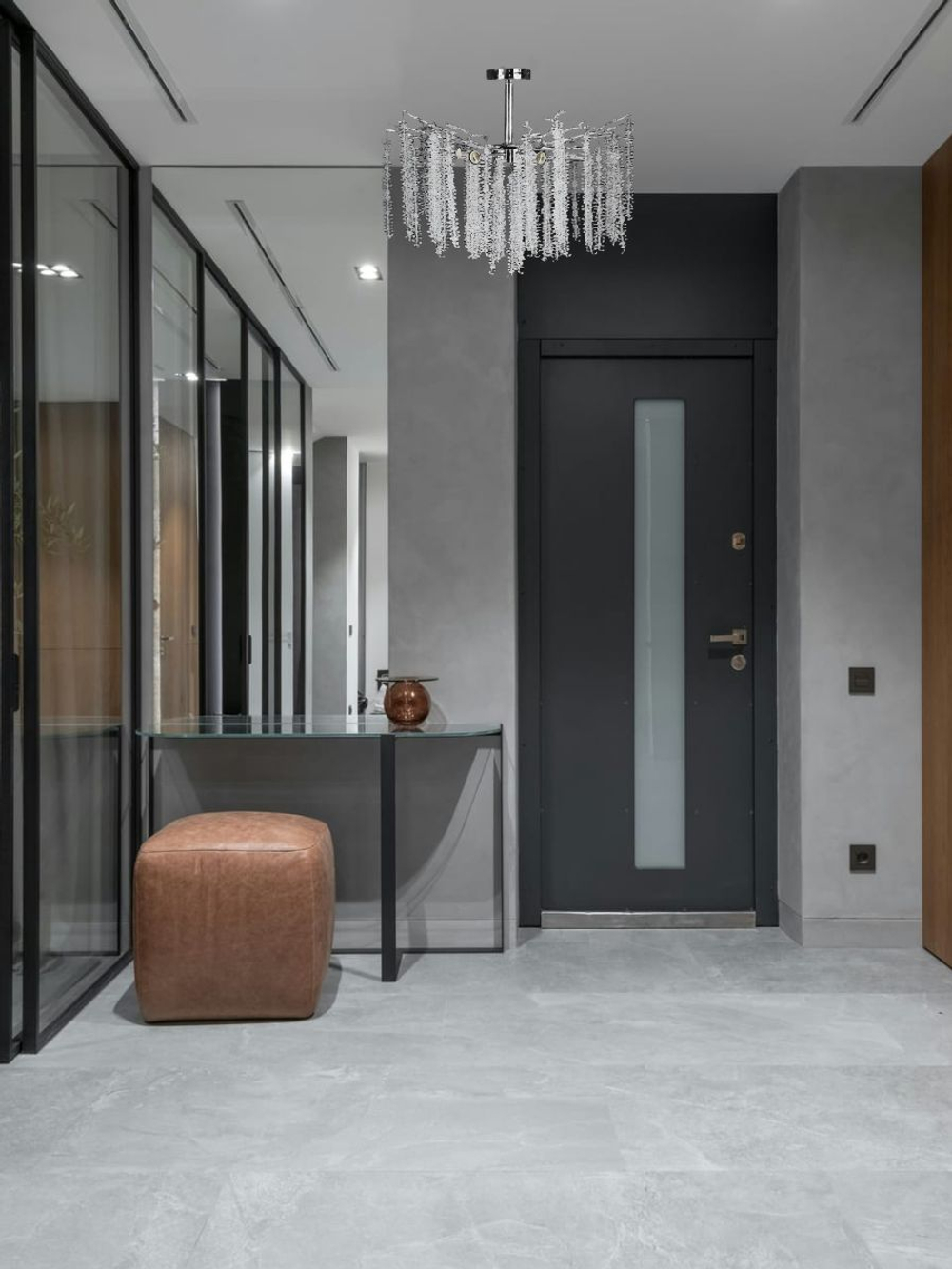 Люстра потолочная на штанге Lanbos, 10 ламп Е14, 400 Вт, до 30 кв м, хром