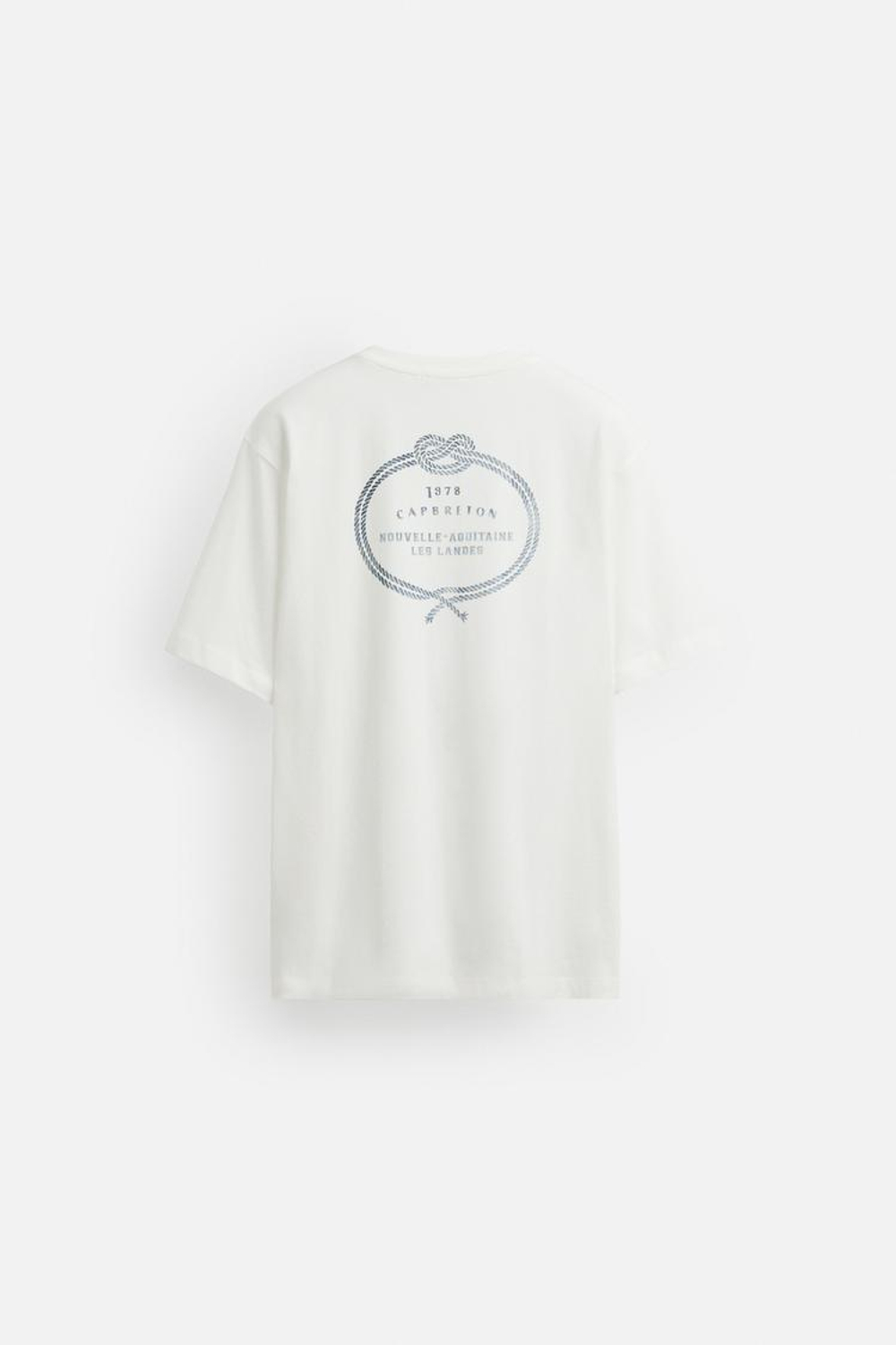 ZARA ФУТБОЛКА С КОМБИНИРОВАННОЙ ВЫШИВКОЙ, ЖЕЛТОВАТО-БЕЛЫЙ