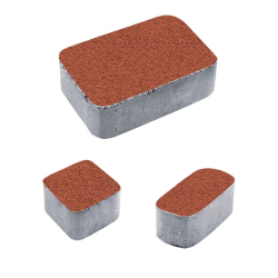 ТРОТУАРНЫЕ ПЛИТЫ КЛАССИКО - Б.1.КО.6 ГРАНИТ КРАСНЫЙ, КОМПЛЕКТ ИЗ 3 ВИДОВ ПЛИТ