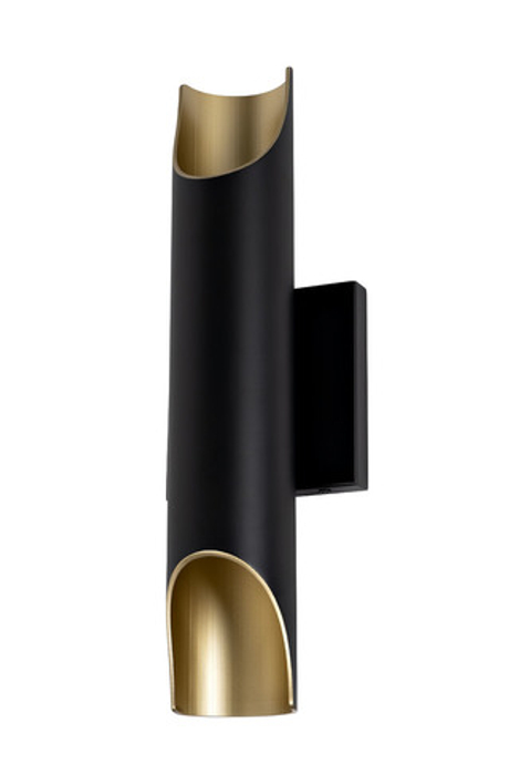 Бра настенное для спальни металлическое 40см Garda Decor черное/золото