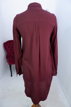 Платье-туника H&M винного цвета, маркировка 32, на 40 размер