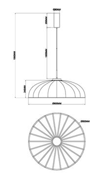 Подвесная люстра 70W 4000K 4285-8P серый Vertex Favourite