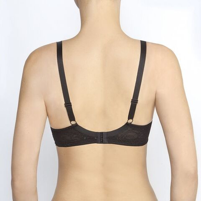 Эффектный бюстгальтер-спейсер на каркасах (Размер: 75G) (Цвет: черный с бежевым)