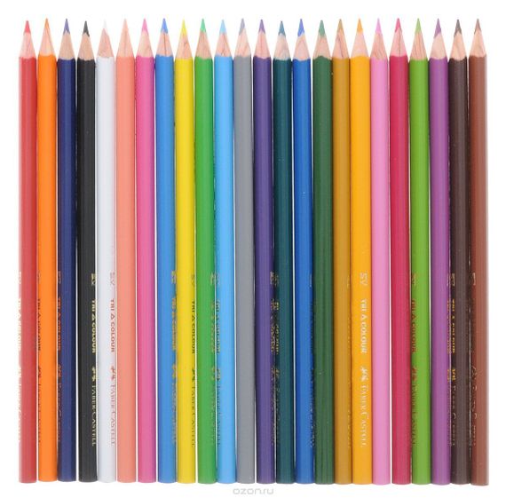 Трехгранные цветные карандаши D75, в картонной коробке, 12 шт. FaberCastell