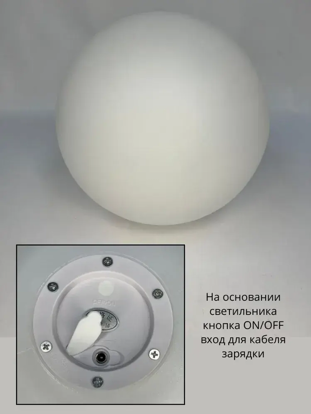 Ландшафтный светильник Белый Шар 30 см
