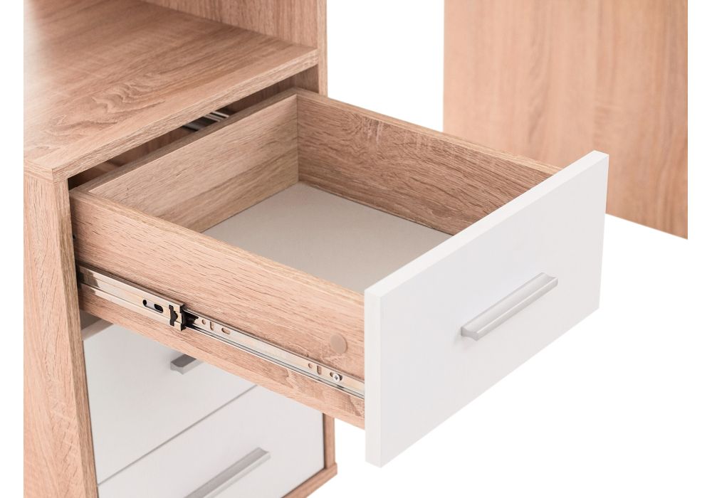 Компьютерный стол КСТ-16 120х60х160 левый дуб сонома / белый