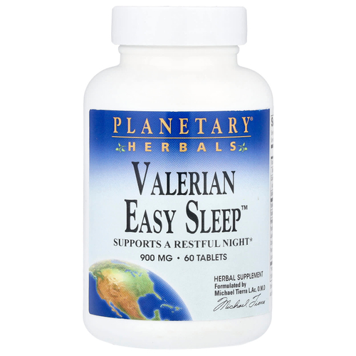 Planetary Herbals, Valerian Easy Sleep ™, 60 таблеток