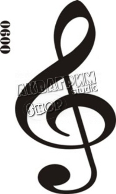 Трафарет для блеск тату "Музыкальный знак