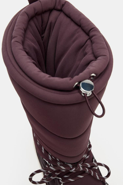 ZARA КОМБИНИРОВАННЫЕ БОТИНКИ, БОРДОВЫЙ/КРАСНЫЙ