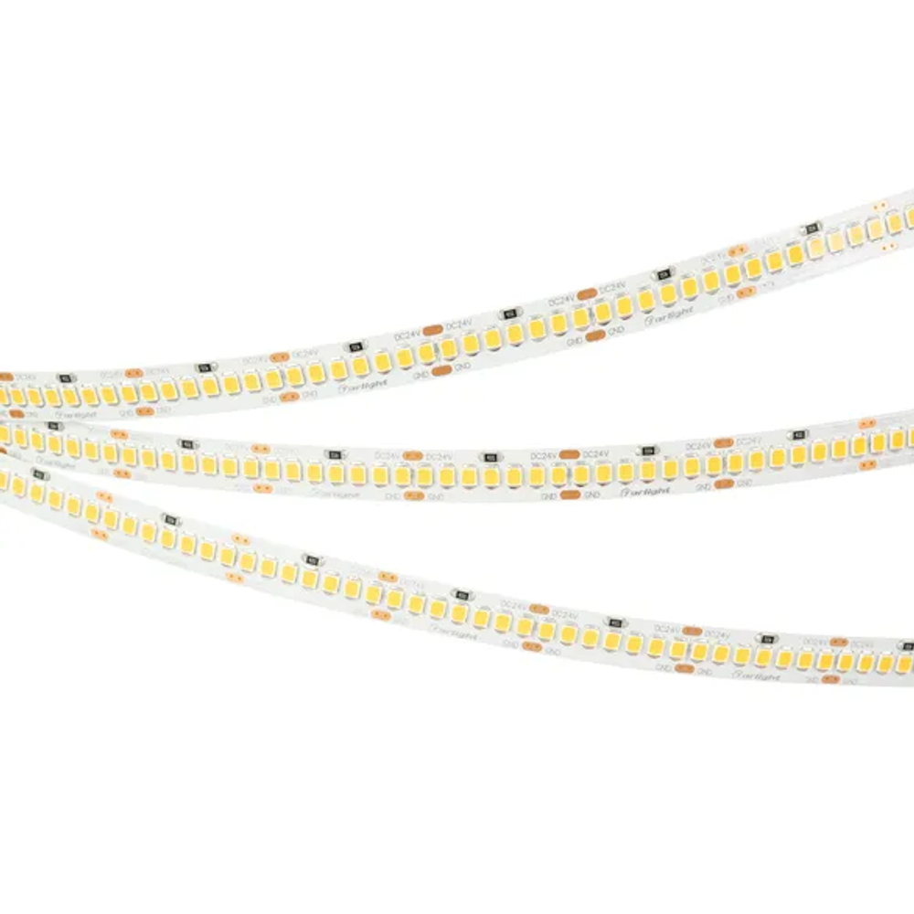 Светодиодная лента RT-A252-10mm 24V Warm2700 (11 W/m, IP20, 2835, 5m) (Arlight, Открытый) 022653(2)